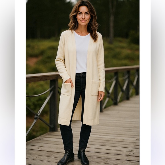 Marled Sweaters - Marled Cream Open-Front Cardigan. Nwt